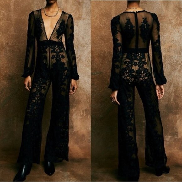 Free People For Love and Lemons Temecula Jumpsuit - Picture 2 of 16
